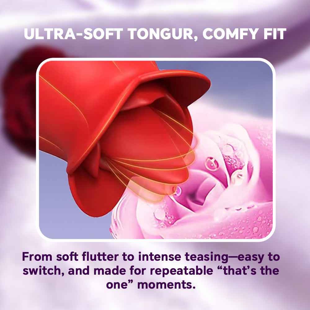 MLEM Rose Tongue-Style Massager – Easy-to-Position Design