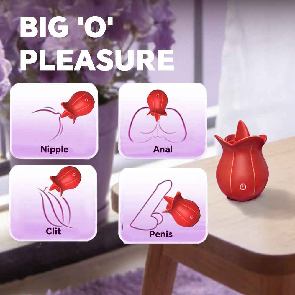 MLEM Rose Tongue-Style Massager – Easy-to-Position Design