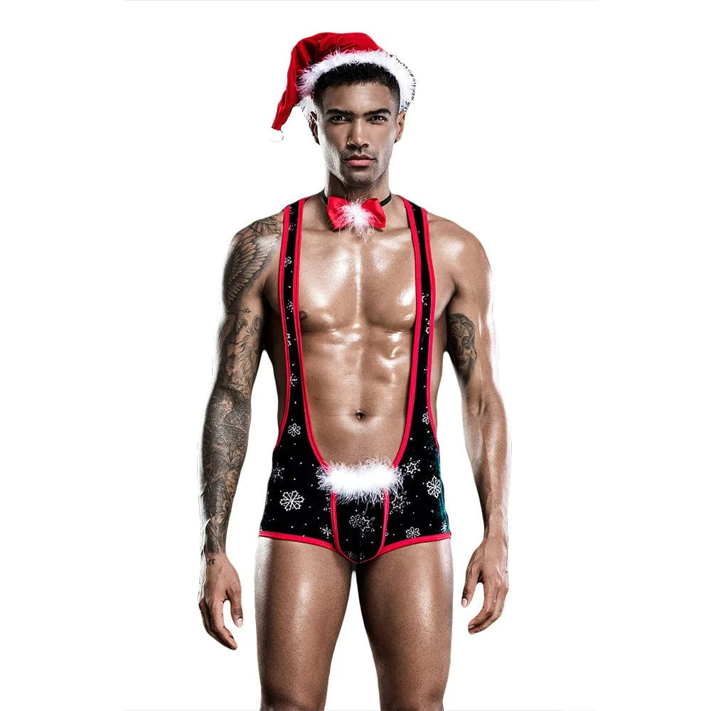 intimilife - Christmas Men's Sexy Lingerie One-piece Christmas Costume For Male-IntimiLife