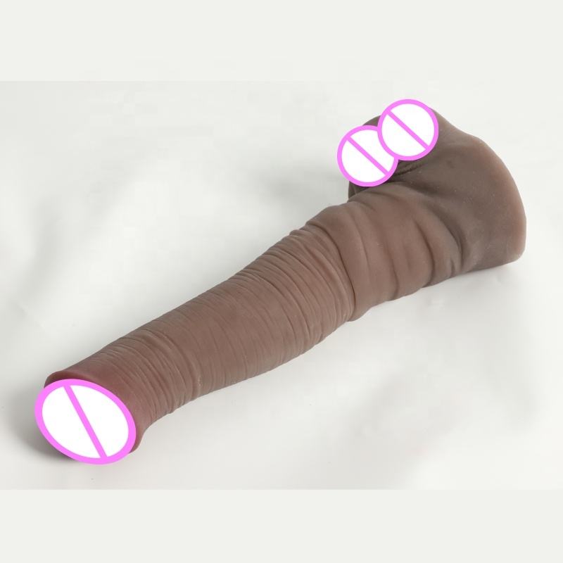 Realistic silicone dildo with suction cup base shown in vivid color