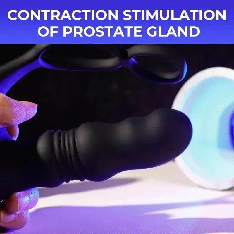 Massager Masturbation 9 Frequency Remote Control Anal Vibrator with Cock Ring-IntimiLife