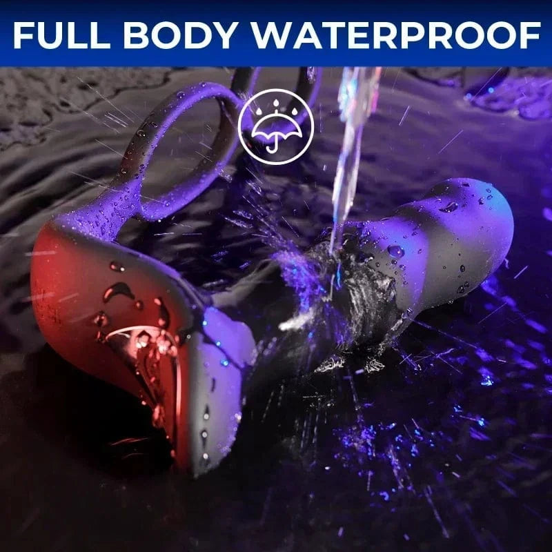 Massager Masturbation 9 Frequency Remote Control Anal Vibrator with Cock Ring-IntimiLife