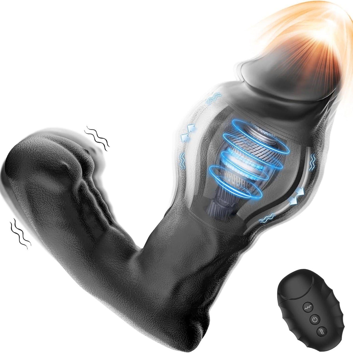 Realistic Expanding Vibrating Thrusting Prostate Massager with remote control-IntimiLife