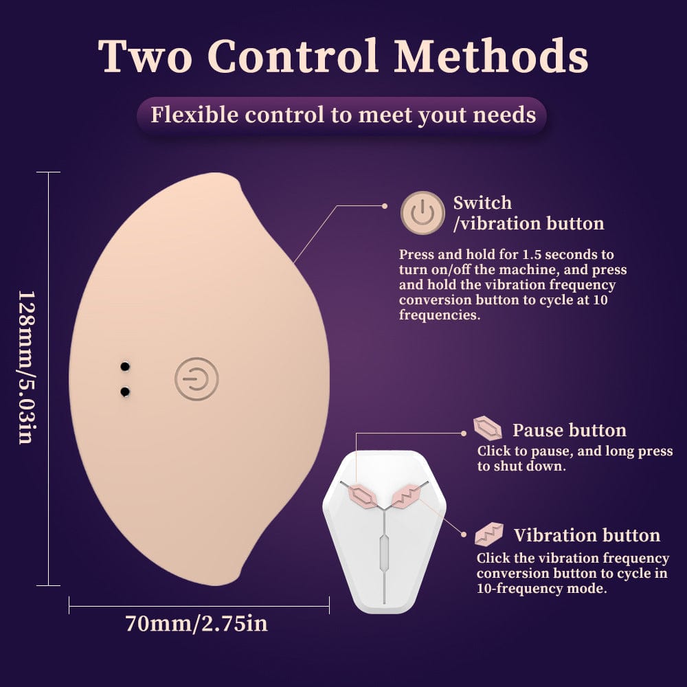 Close-up of silicone texture and discreet design of breast stimulation device