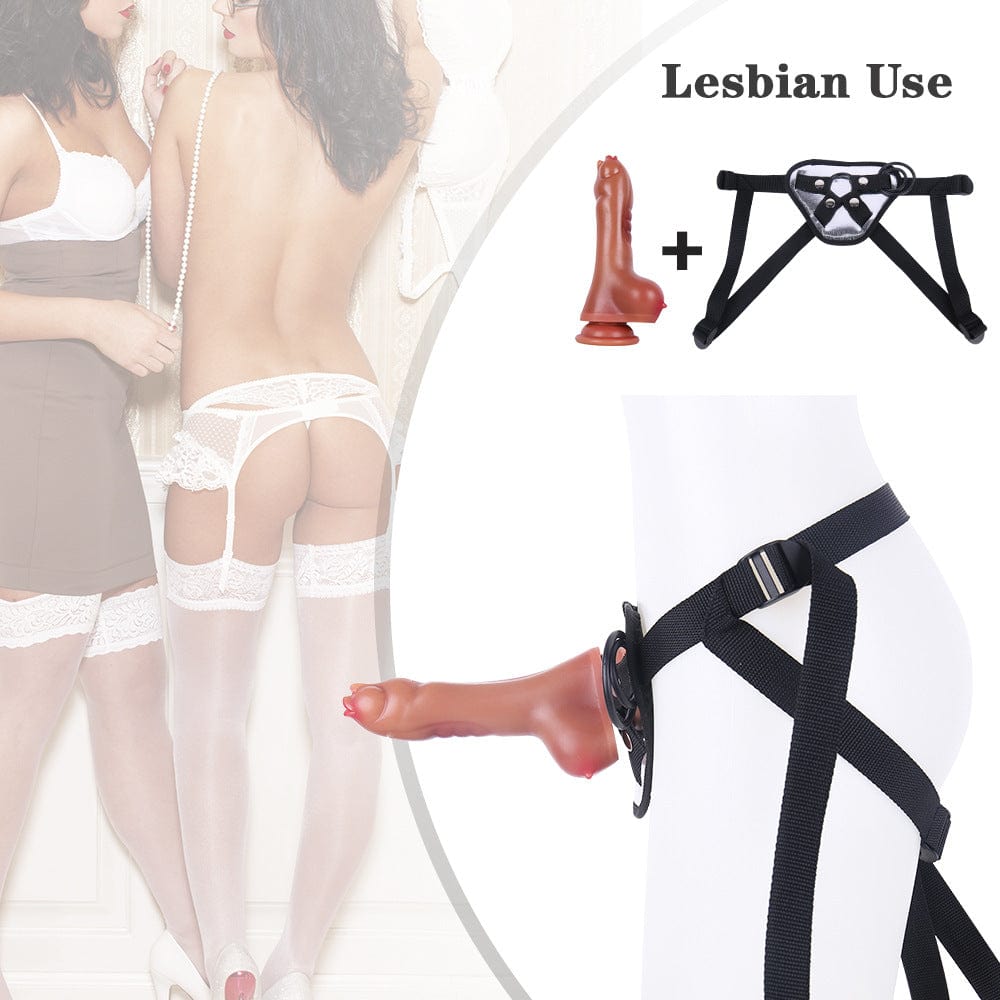 7.68 Inch Dildo Soft Manual Dildo With Double Breasts-IntimiLife