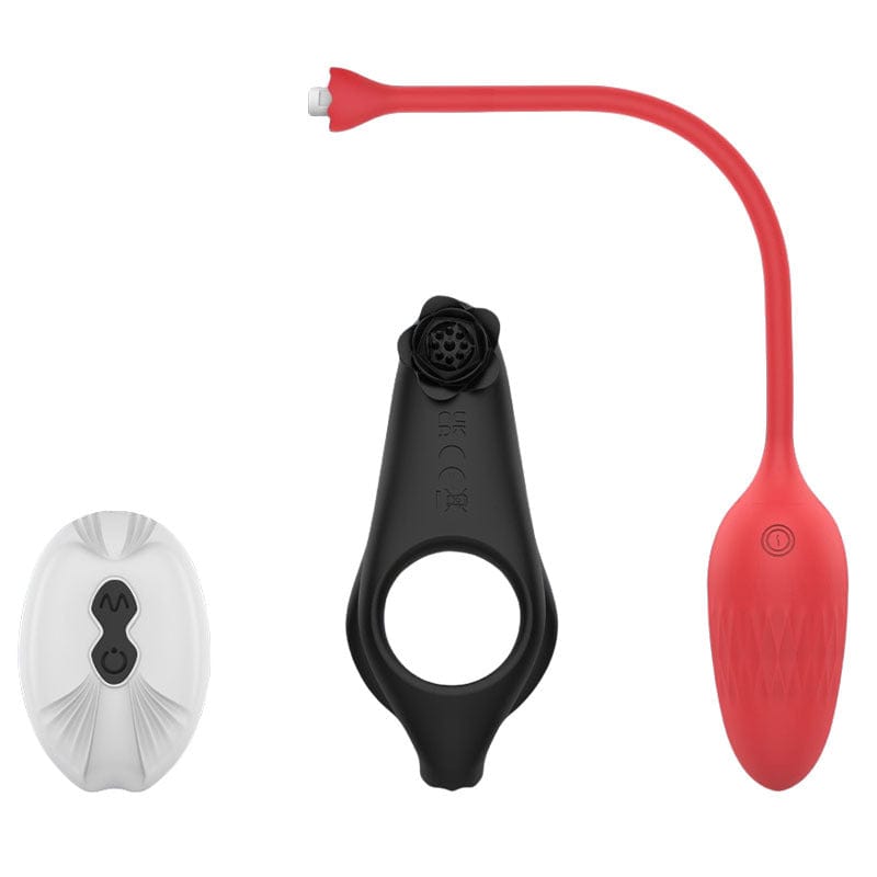 Detachable Design Vibrating Cock Penis Ring With Anal Plug for Couple-IntimiLife