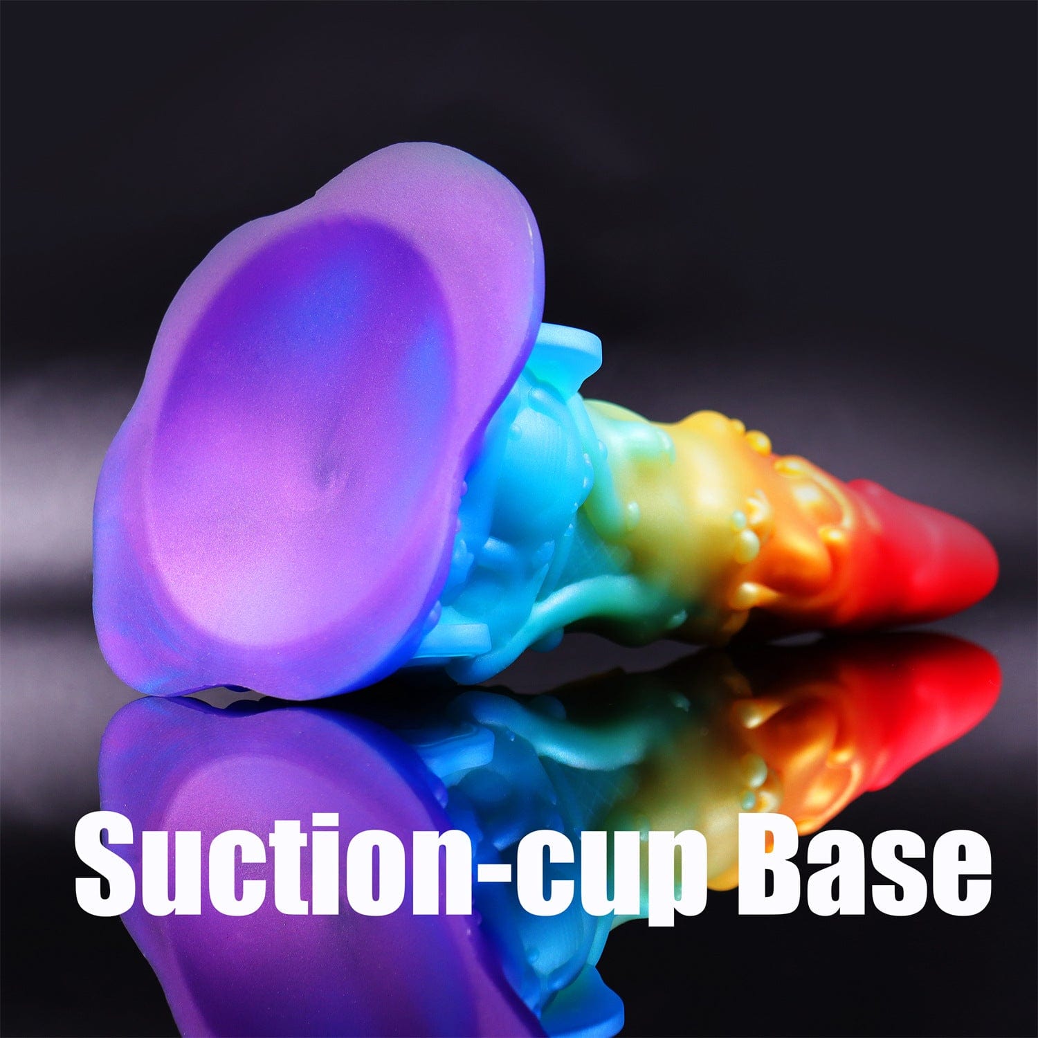 7.48���� AIMITEX Rainbow Ice Cream Liquid Silicone Fantasy Dildo Masturbation Massager-IntimiLife