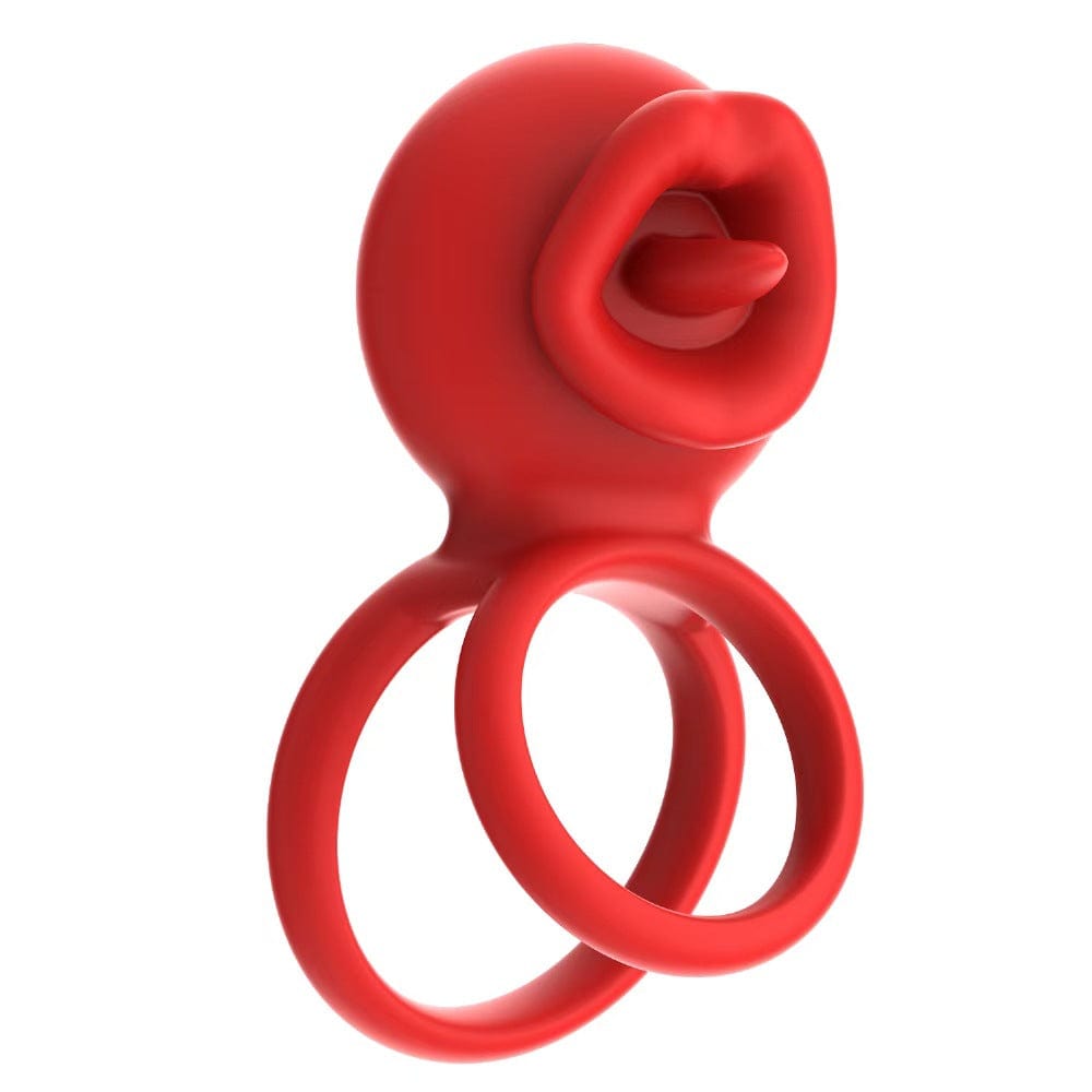 Cock Rings Clitoral Stimulator with Licking Mouth Pleasur with APP control-IntimiLife