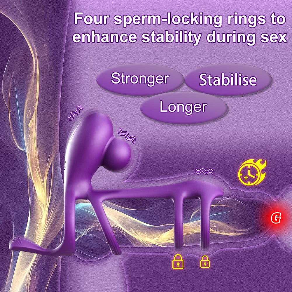 silicone vibrating penis ring waterproof multi-speed control