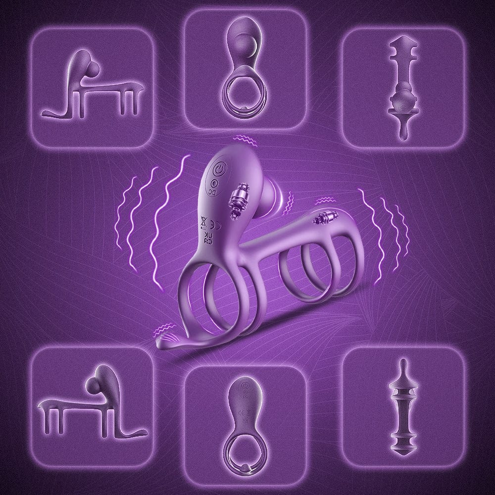 flexible silicone cock ring with powerful vibration settings