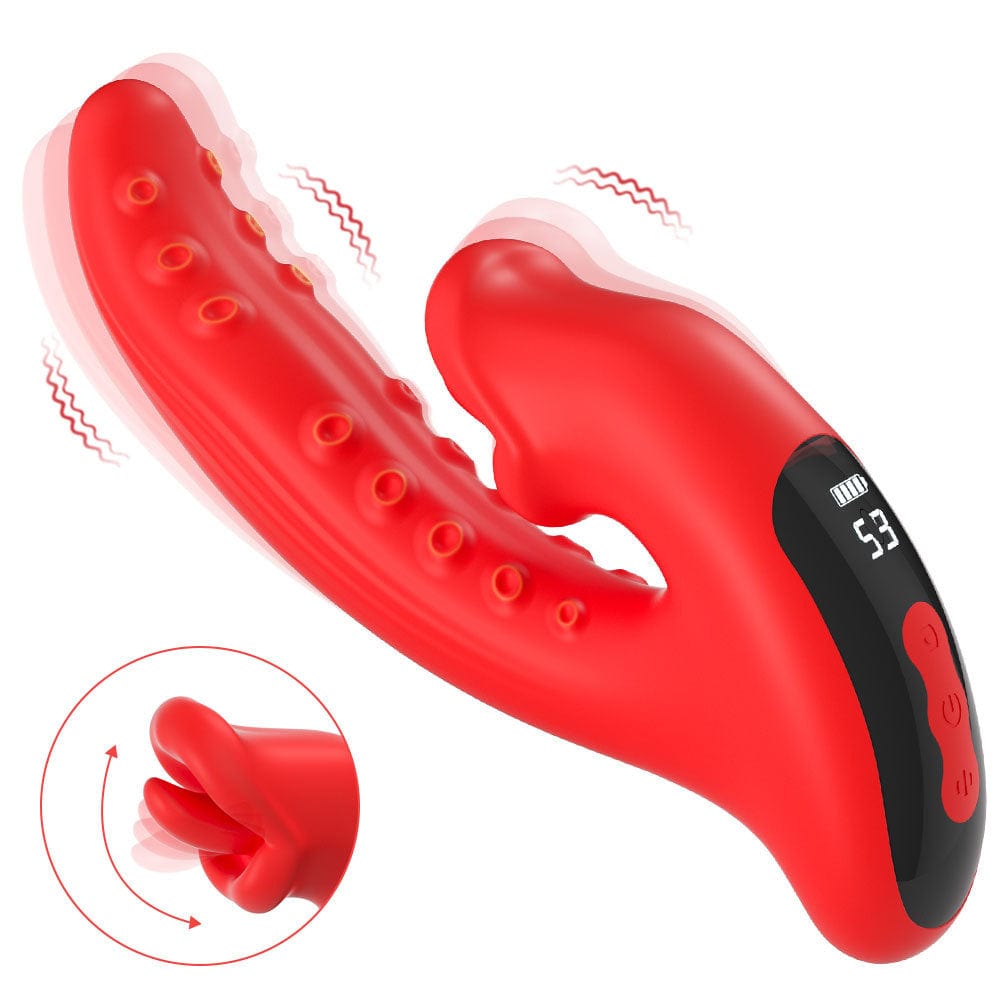 Tentacle Tongue Licking Double-headed G-spot Clitoris Vibrator-IntimiLife