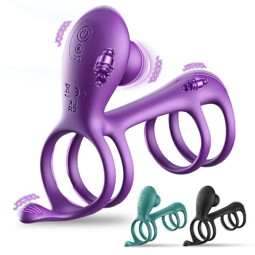 vibrating cock ring with dual ring design and 10 vibration modes