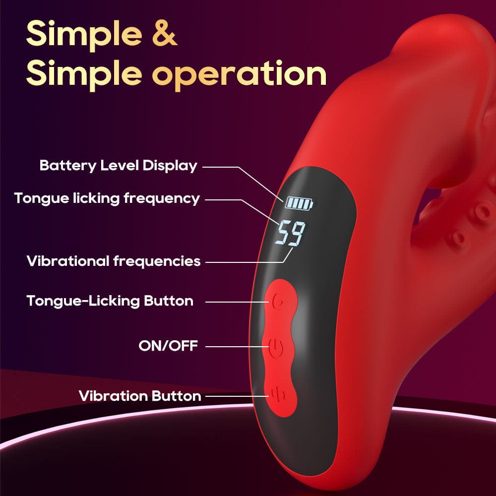 Tentacle Tongue Licking Double-headed G-spot Clitoris Vibrator-IntimiLife