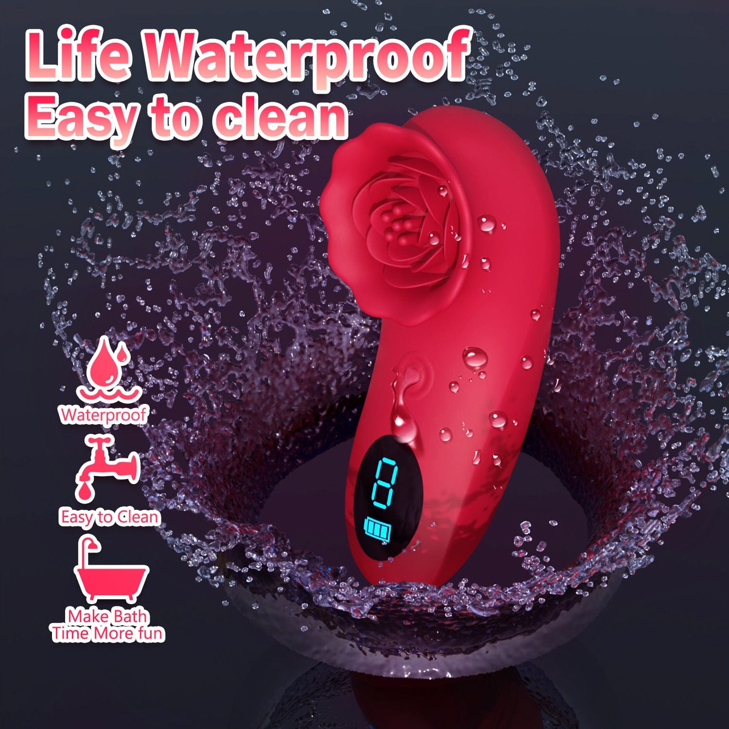 Rose Sex Toy Mini Vibrator for Womens Tapping Vibrating sex toy-IntimiLife