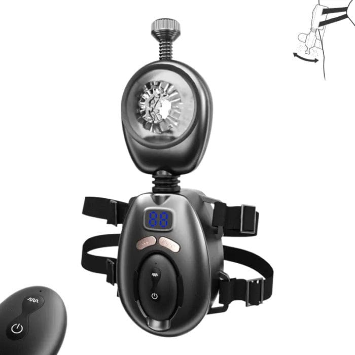 Darth Vader Wearable 9 Thrusting Vibration Male Masturbator With Remote-IntimiLife