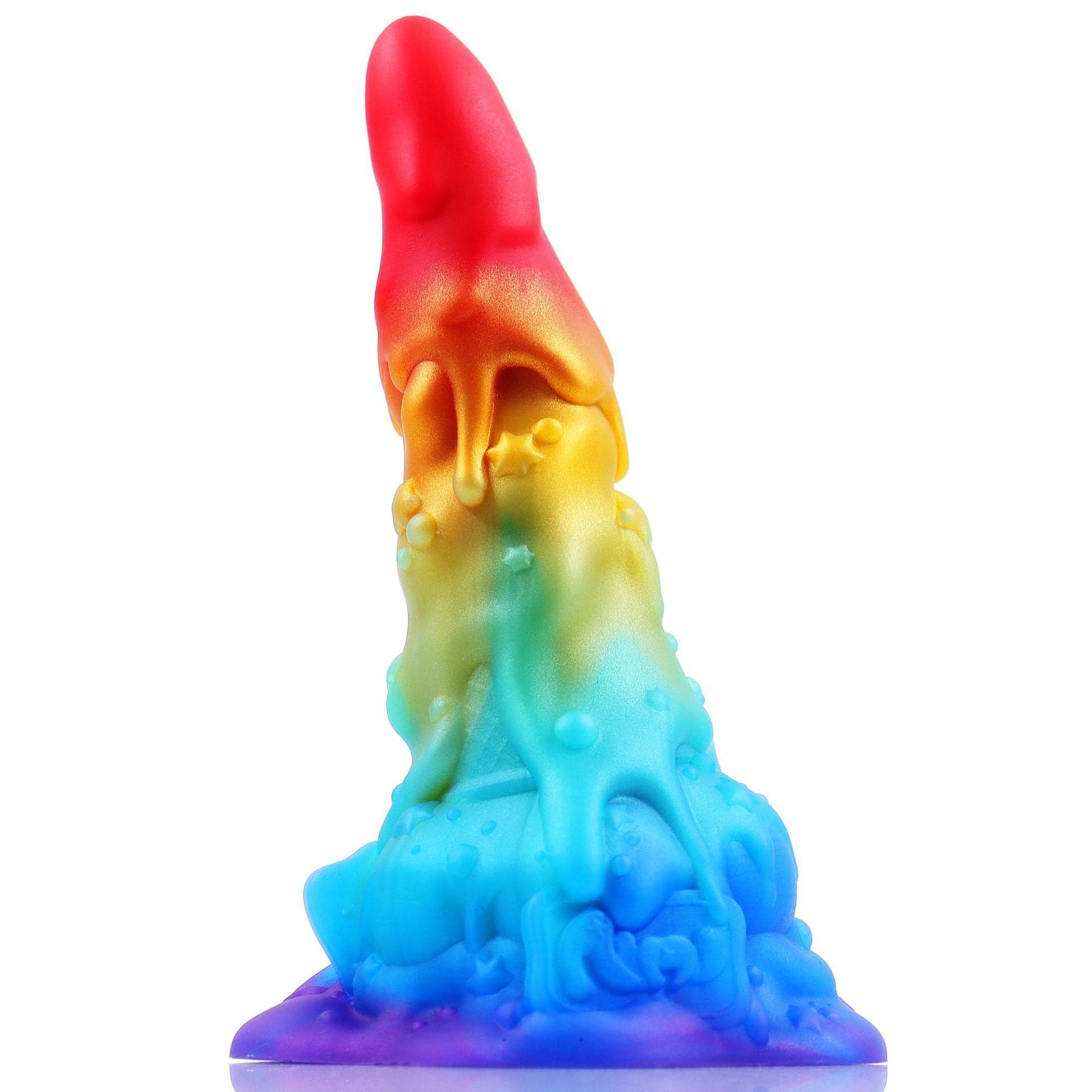 7.48���� AIMITEX Rainbow Ice Cream Liquid Silicone Fantasy Dildo Masturbation Massager-IntimiLife