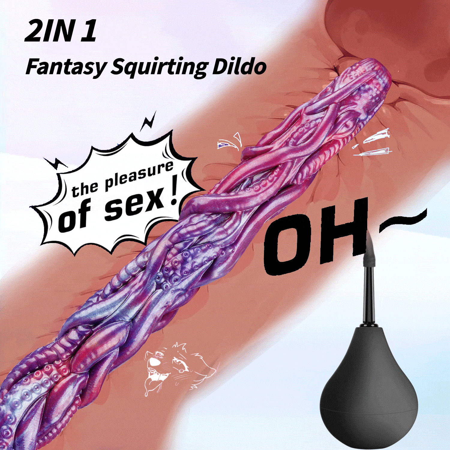Octopus Smart Endoscopic / Squirting Monster Dildo Anal Plug-IntimiLife