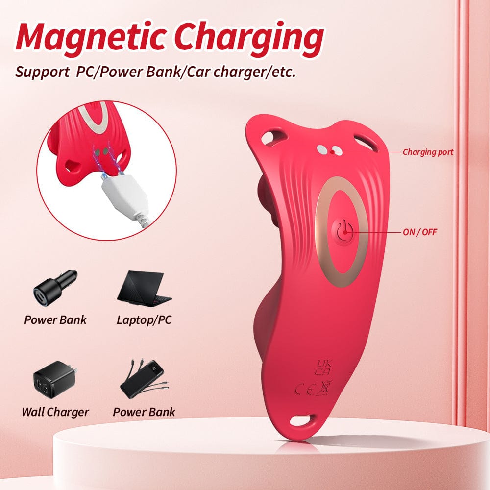 Rose Wearalbe Clitoral Massage Vibrator with Panty & Remote Control-IntimiLife