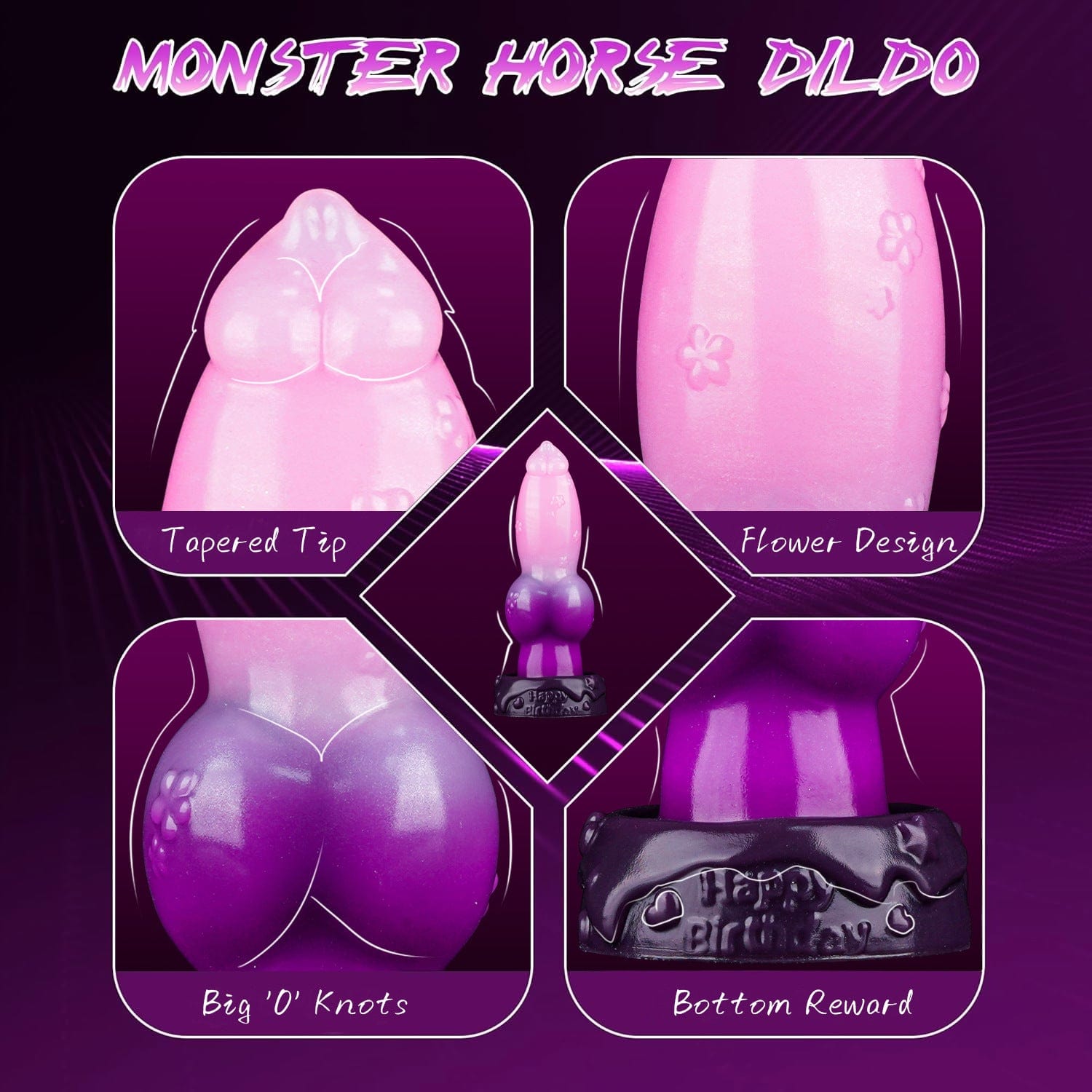9.51in Realistic Monster Dildo Anal Plug-IntimiLife