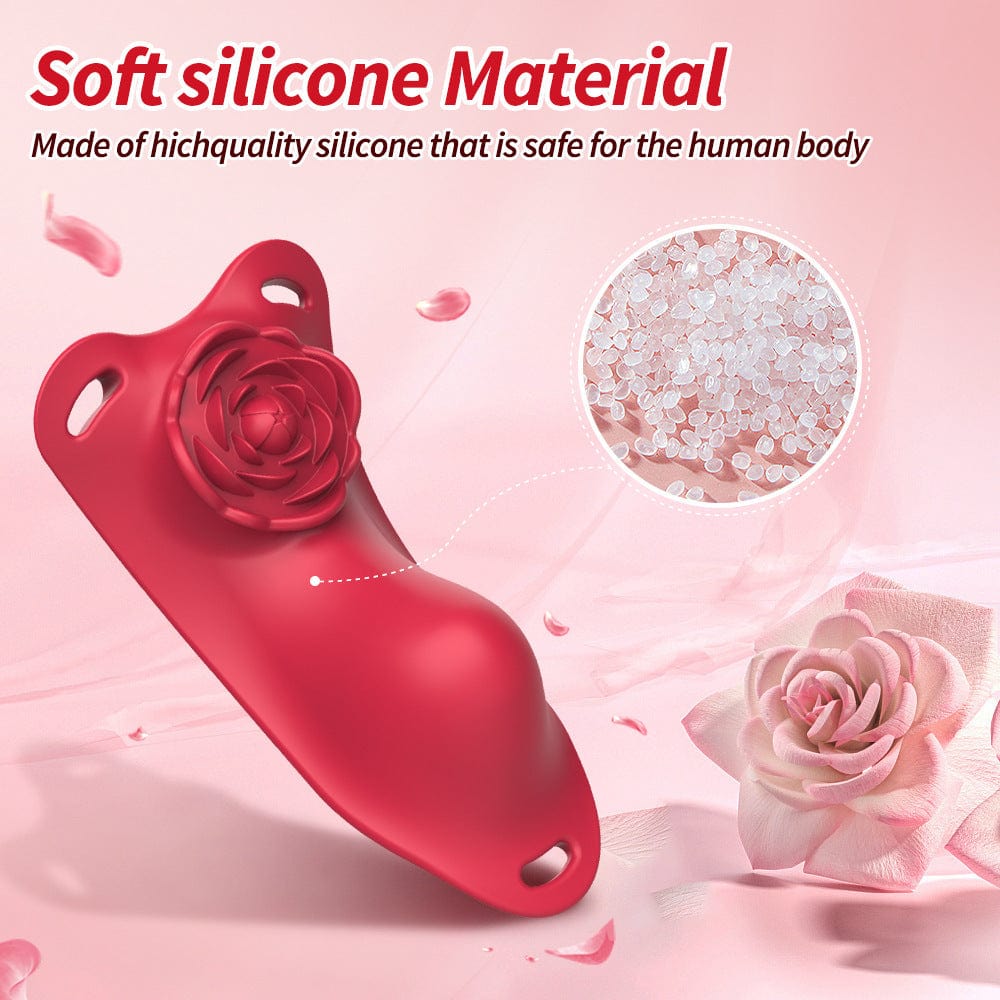 Rose Wearalbe Clitoral Massage Vibrator with Panty & Remote Control-IntimiLife