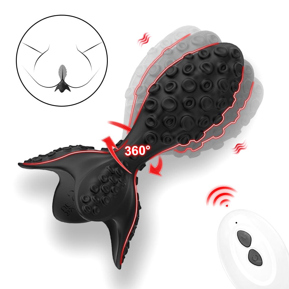 Convex Rotation Vibrating Prostate Butt Plug With Remote Control-IntimiLife