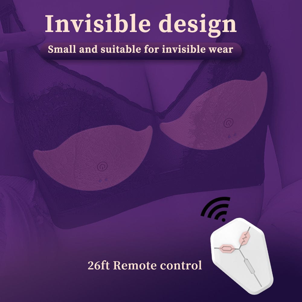 Close-up of silicone texture and discreet design of breast stimulation device
