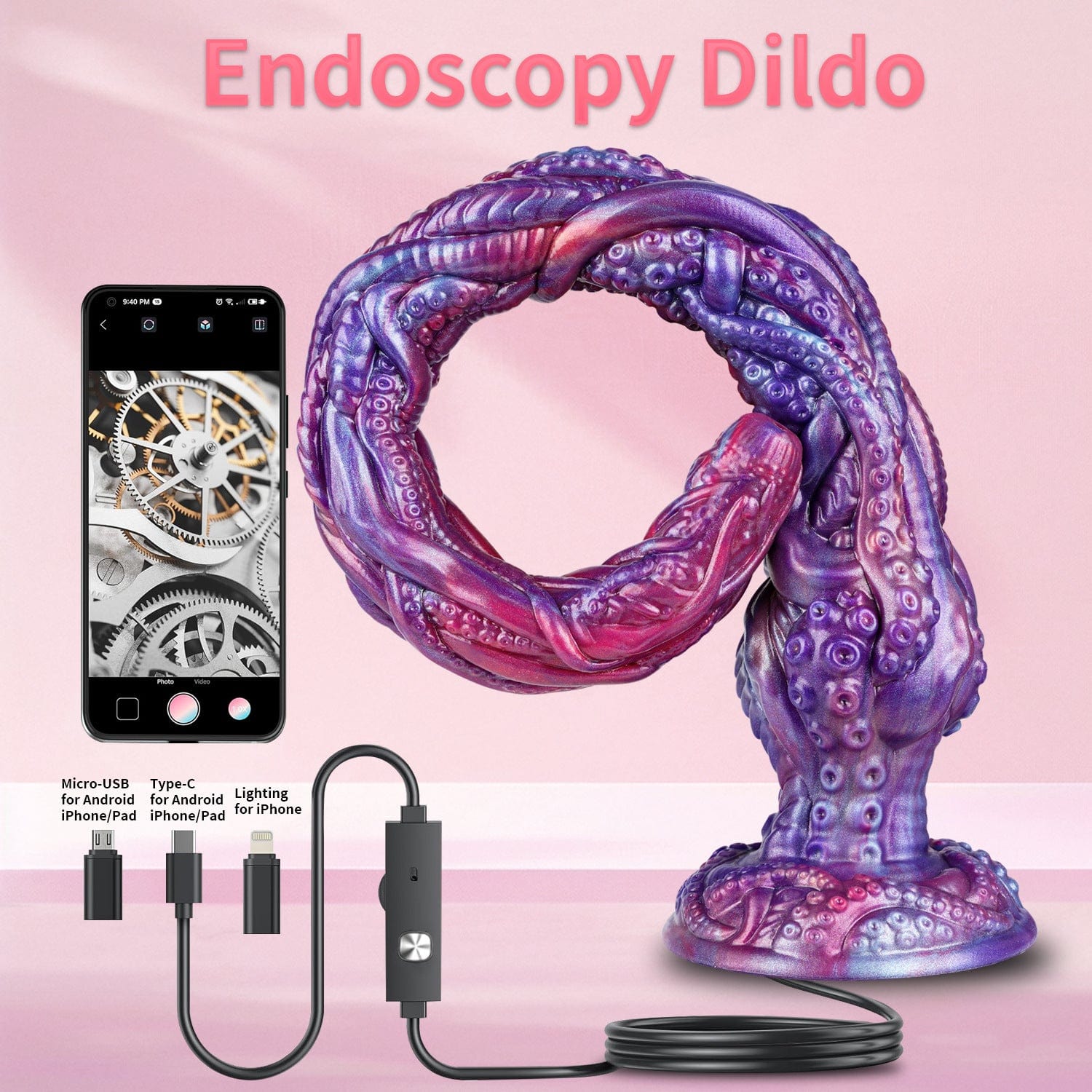 Octopus Smart Endoscopic / Squirting Monster Dildo Anal Plug-IntimiLife