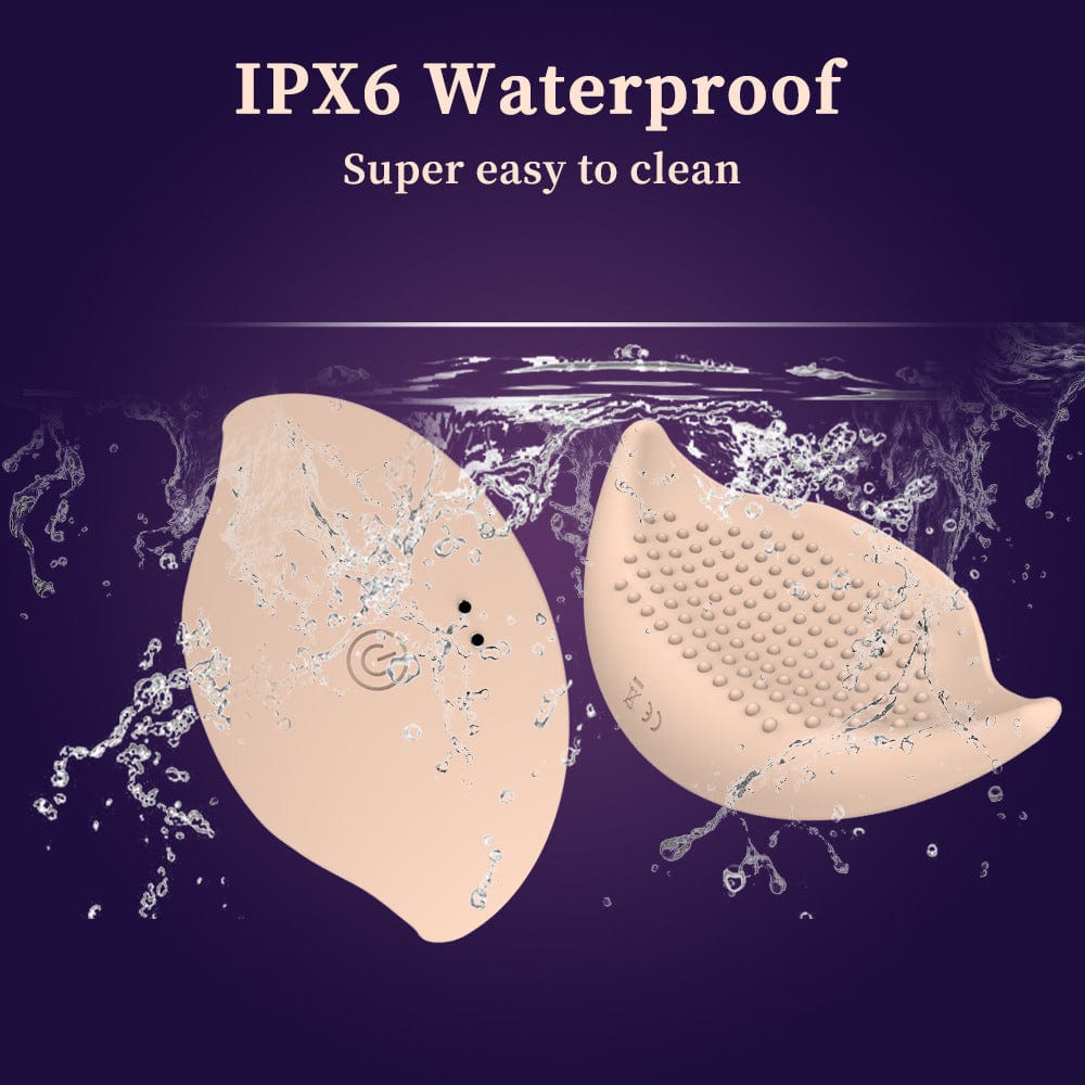 Size comparison showing compact dimensions of discreet wearable vibrator