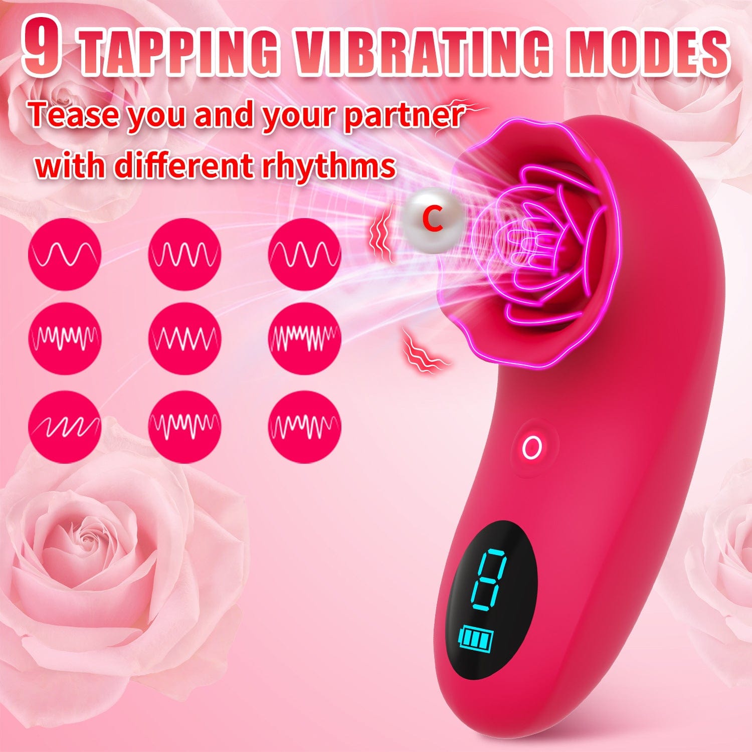 Rose Sex Toy Mini Vibrator for Womens Tapping Vibrating sex toy-IntimiLife