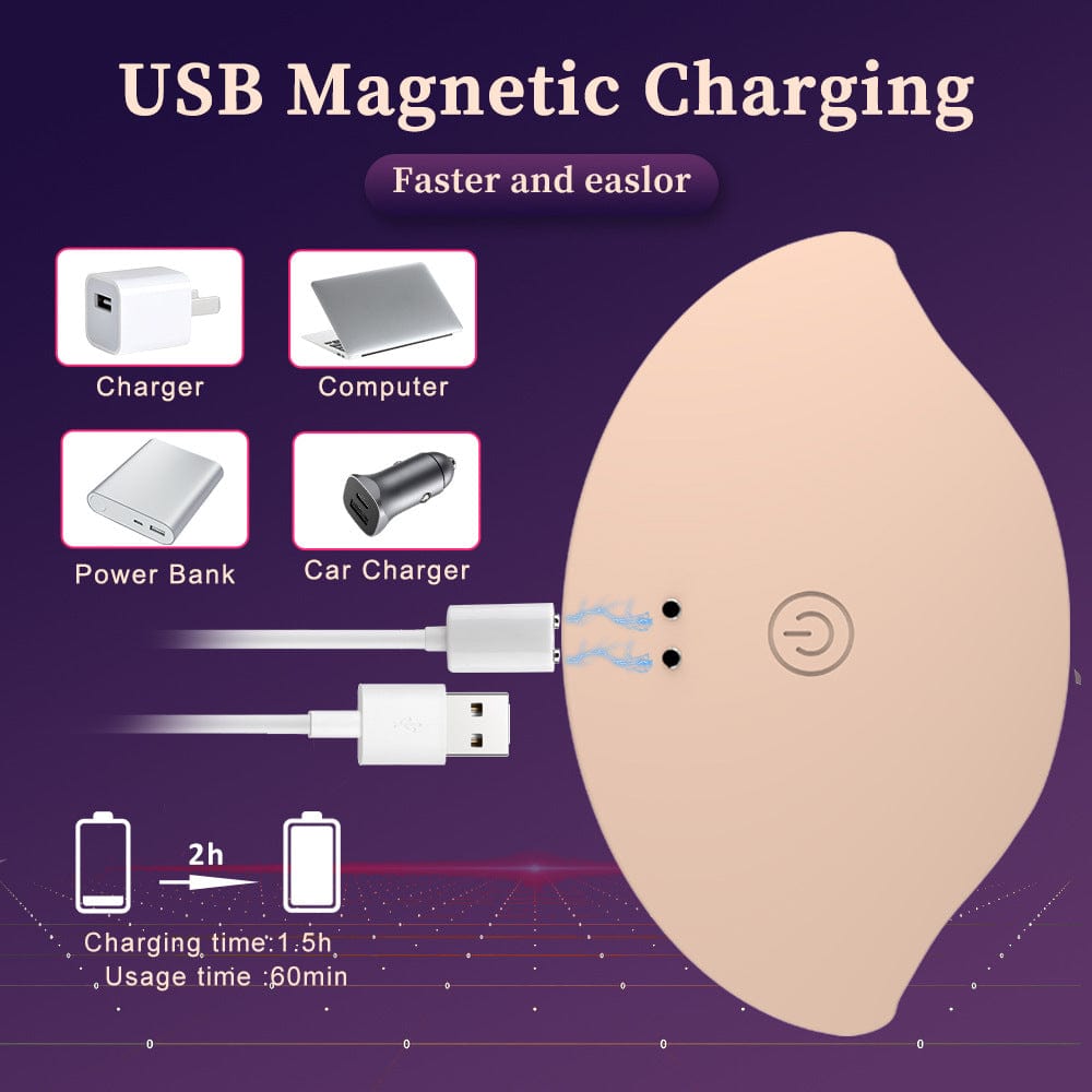 Waterproof breast massager being cleaned under running water