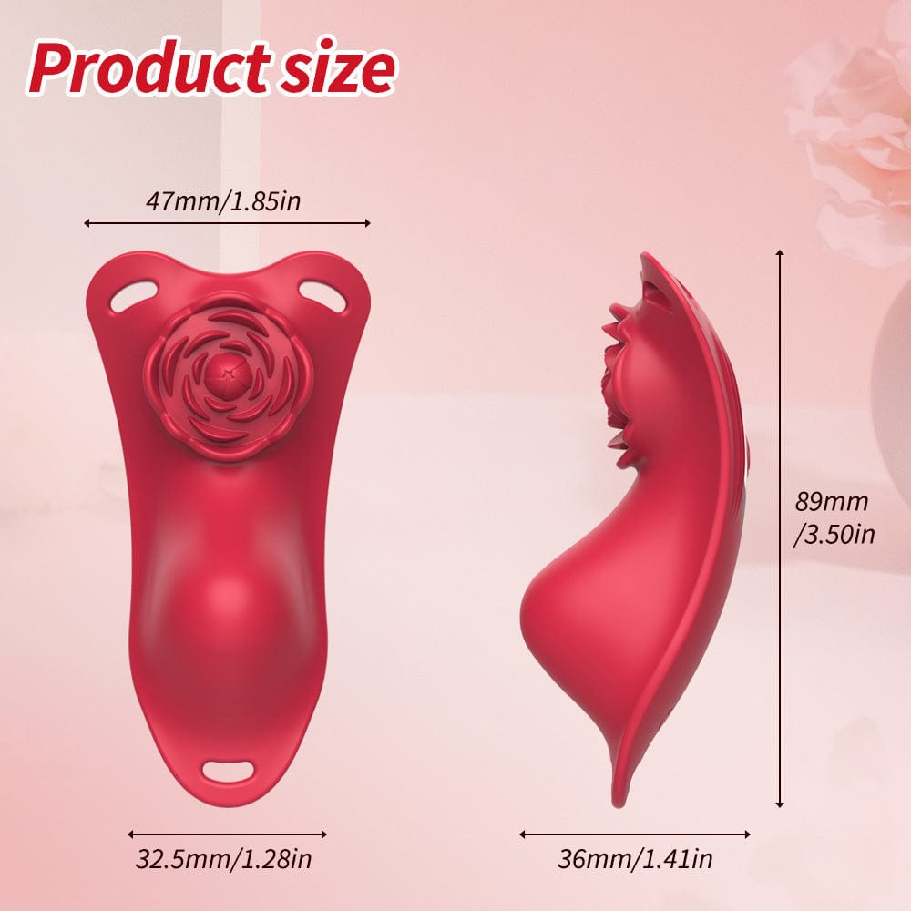Rose Wearalbe Clitoral Massage Vibrator with Panty & Remote Control-IntimiLife