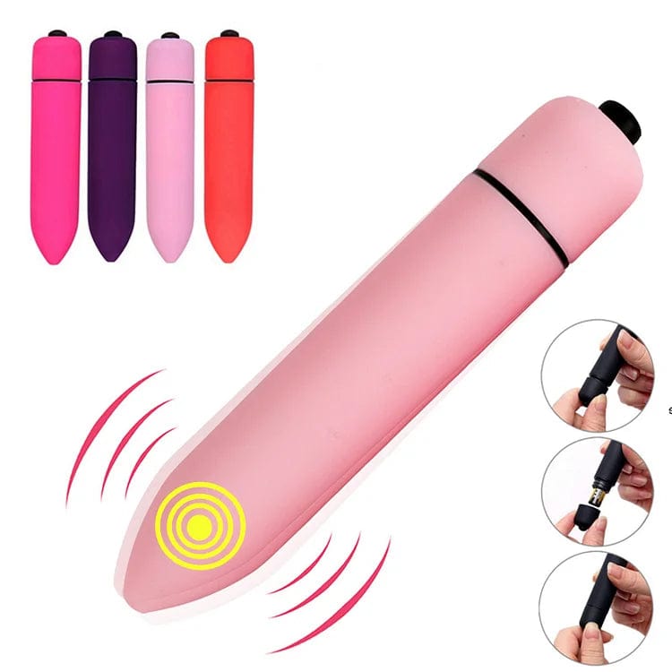 intimilife - Fun Vibrator Mini Bullet Jump Egg Ten Frequency Vibration Tip Frosted Bullet-IntimiLife
