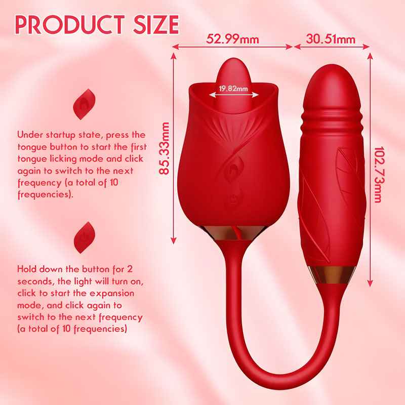RoseLite Entry-Level Tongue-Style Rose Massager