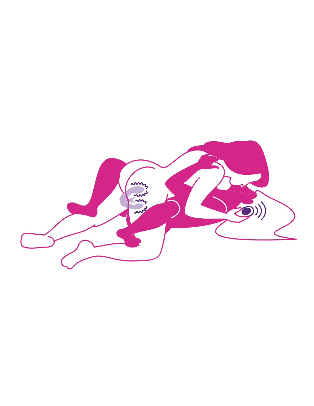 Together Remote Control Vibrating Rabbit Double Dildo-IntimiLife