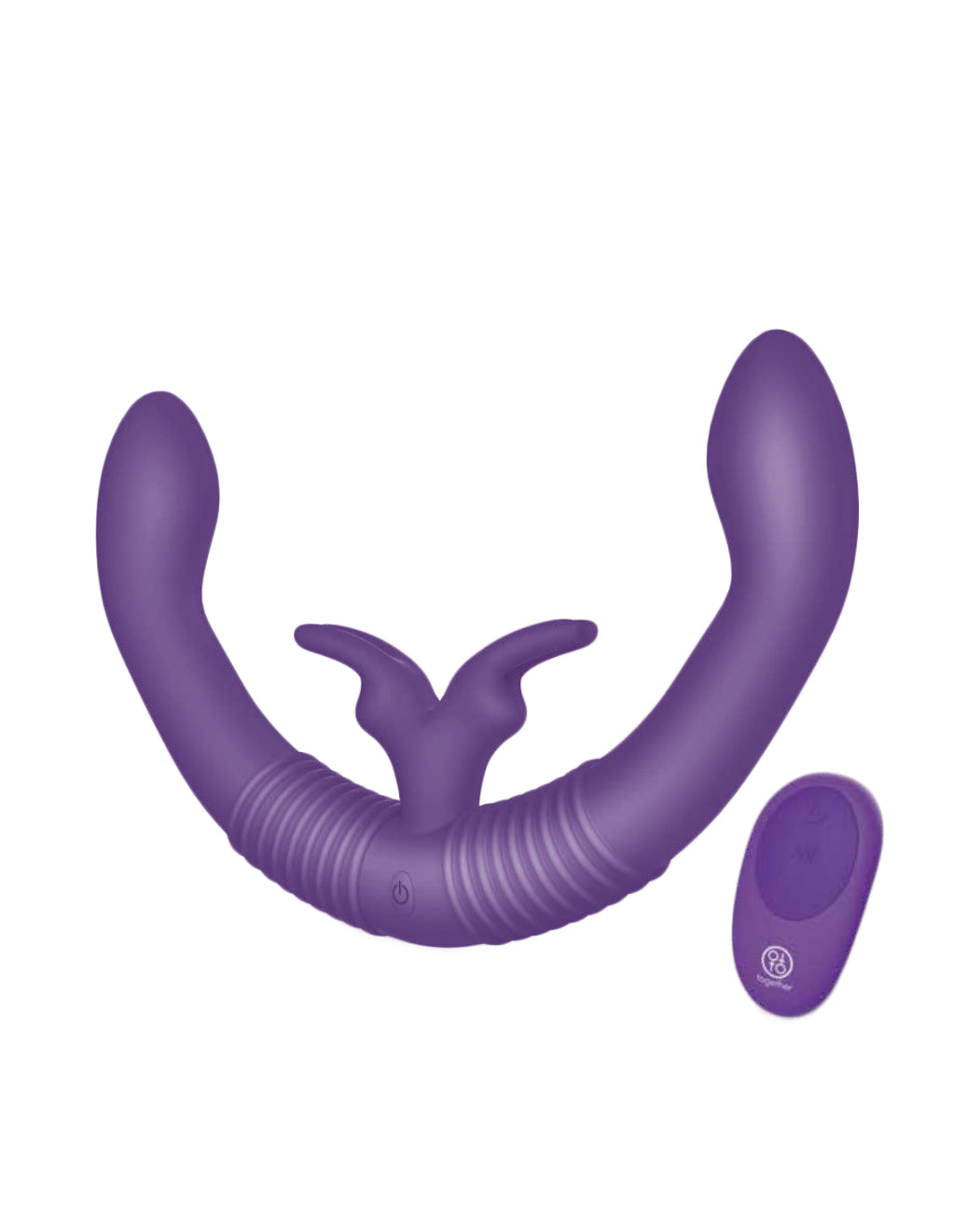 Together Remote Control Vibrating Rabbit Double Dildo-IntimiLife