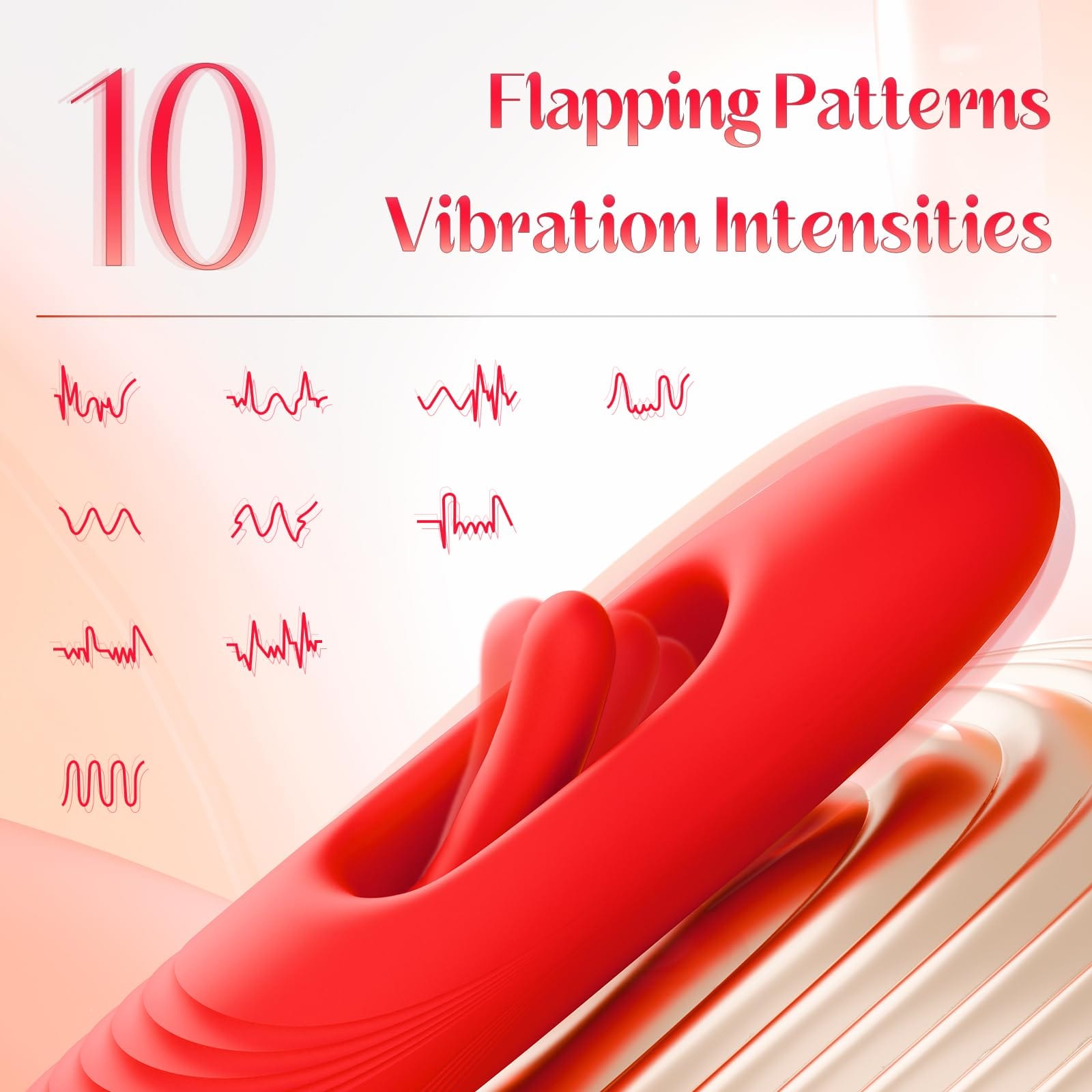 Close-up of tongue licking mechanism with 10 different patterns