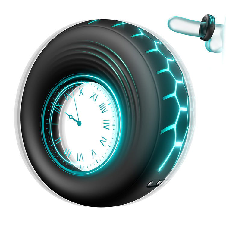 LED vibrating cock ring showing flexible silicone material and O-shape design