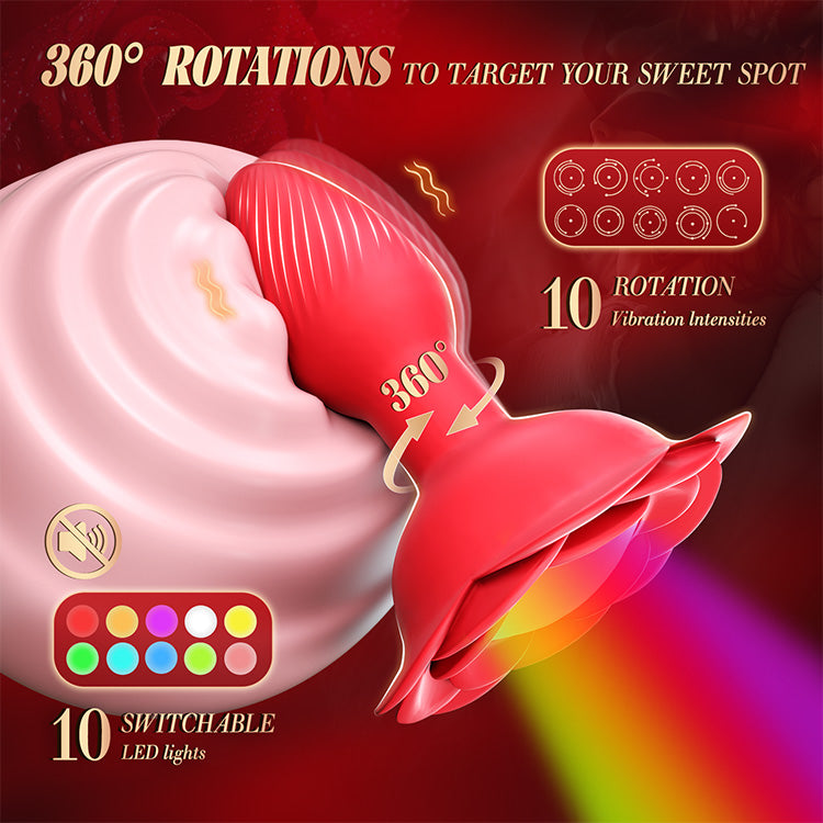Remote control rotating toy showing multiple vibration mode settings
