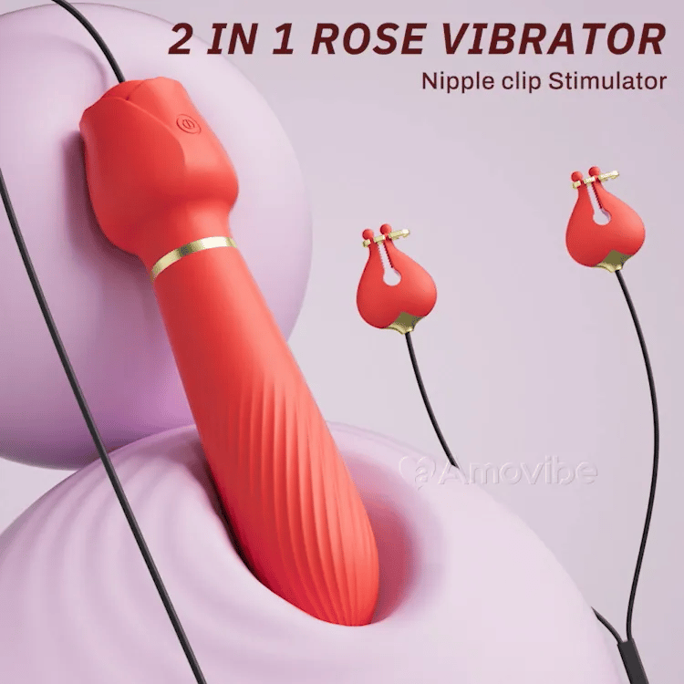 Close-up of clitoral vibrator with adjustable suction and 10 vibration modes