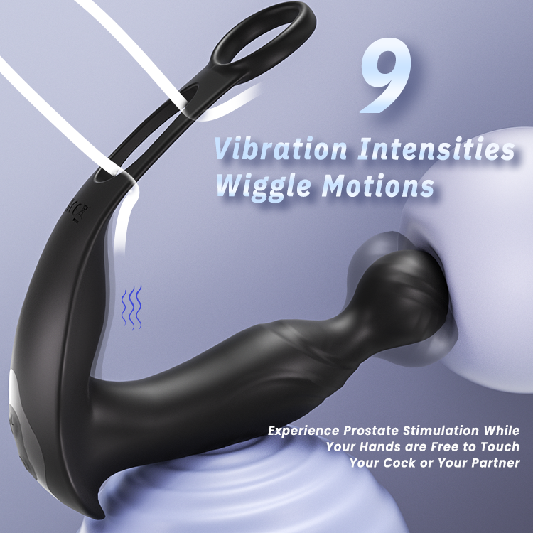 Rotating Prostate Massager with Cock Ring-IntimiLife