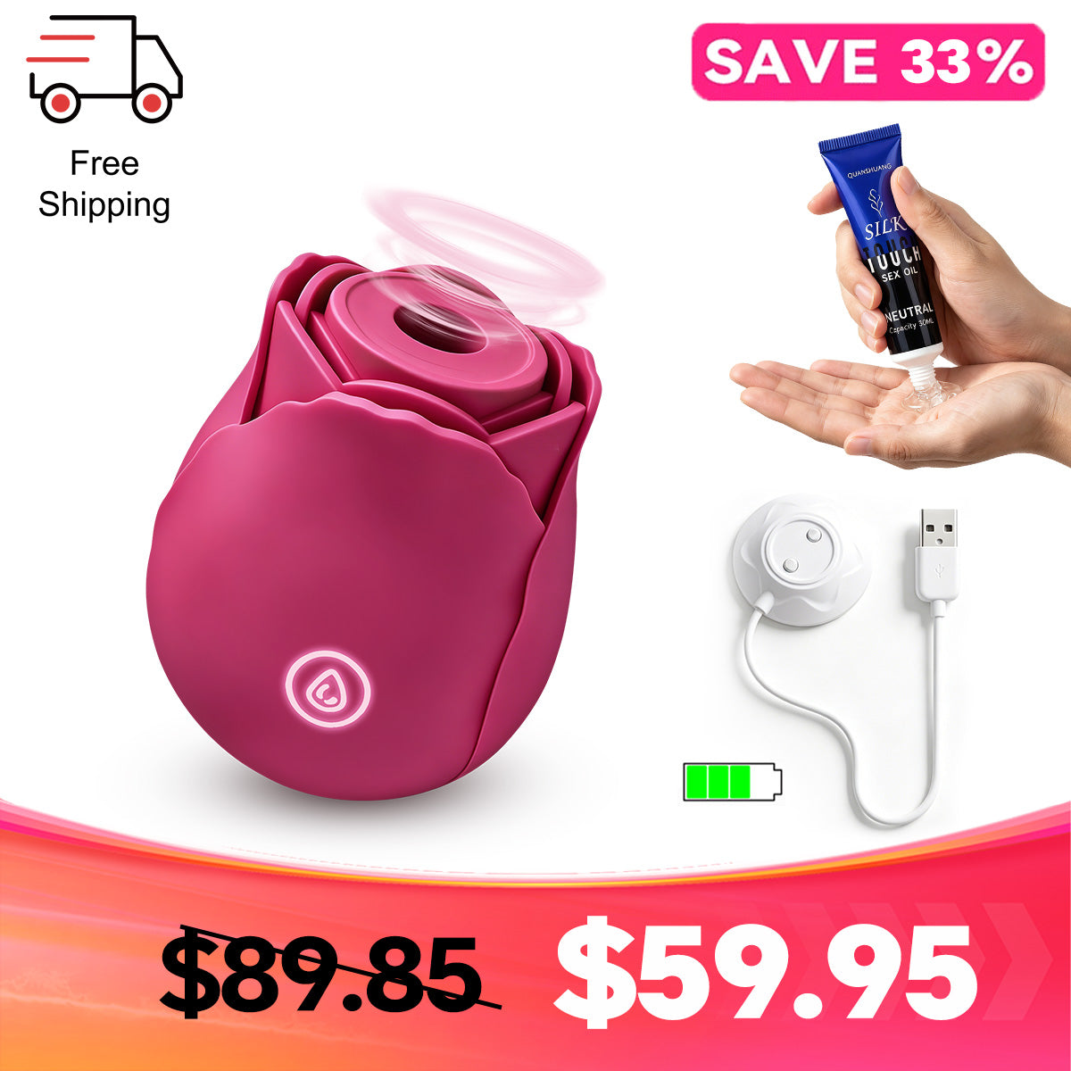 Original Suction Rose Toy® with Free Storage Bag