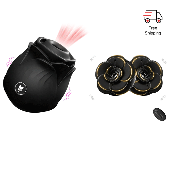 Rose Suction Massager Set with Extra Charging Cable color or variant view