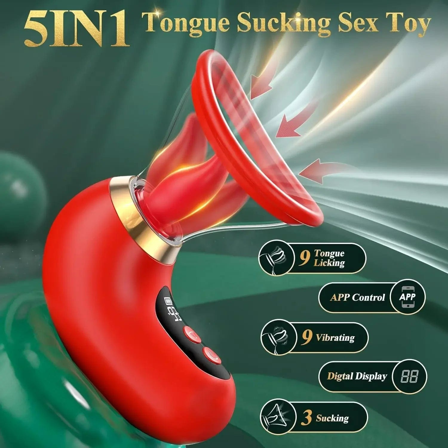 Nipples Clitoris Licker Tongue Vibrator Removable Cup Vagina Sucking Massager-IntimiLife