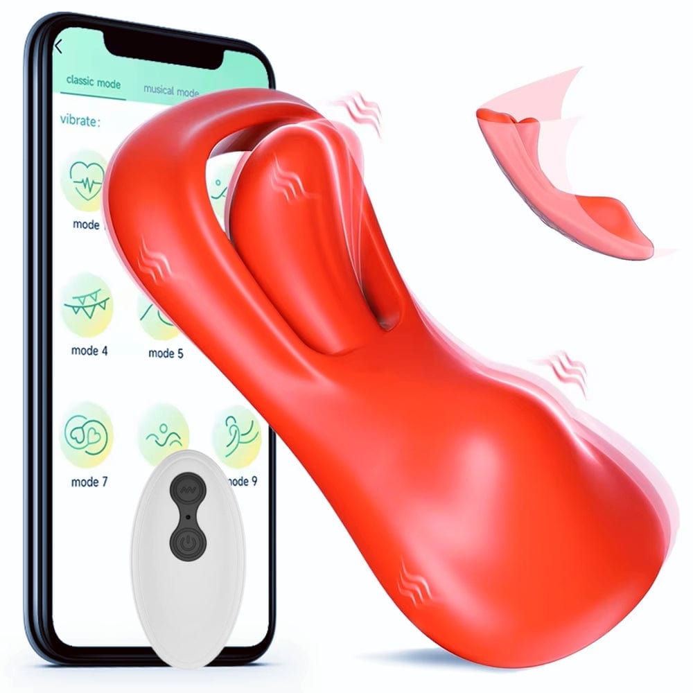Tongue Wearable Clitoral Stimulation Vibrator with Remote & APP Control-IntimiLife