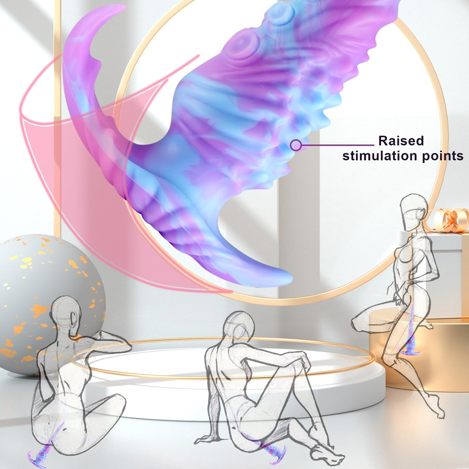 13.5‘’ Long Dildo Huge Anal Plug Monster Fantasy Knot Dildos-IntimiLife