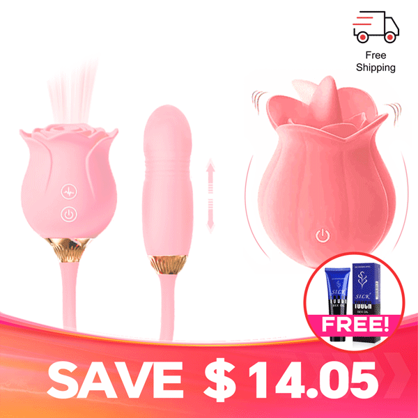 PinkBliss 2-in-1 Rose Suction & Thrusting Premium