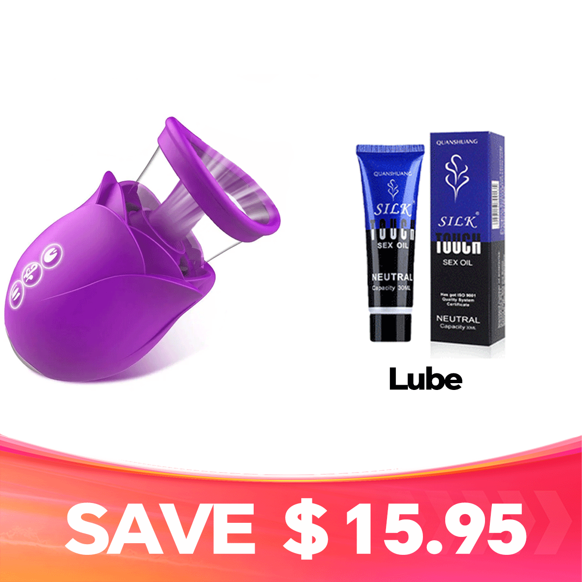 Vortex - 3-in-1 Upgraded Rose Toy Suction & Tongue
