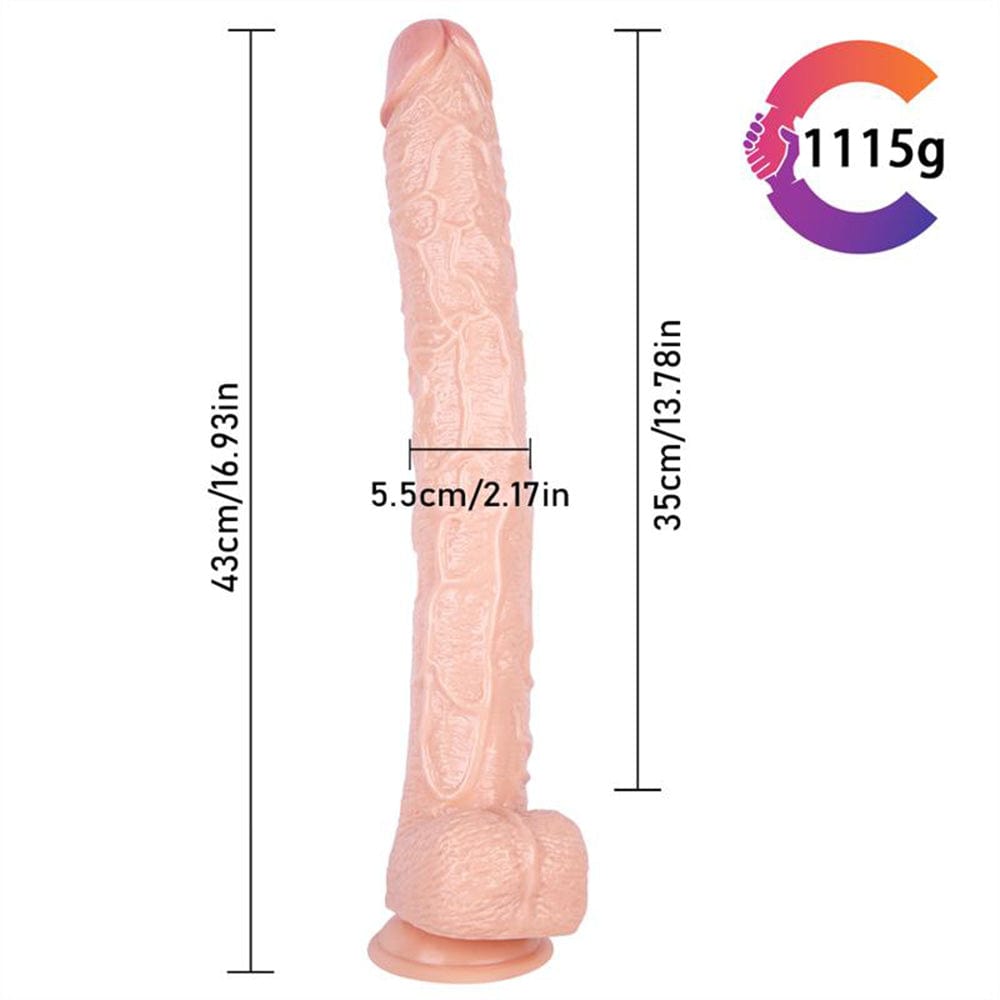 16.93‘’ Strap On Huge PVC Dildo-IntimiLife