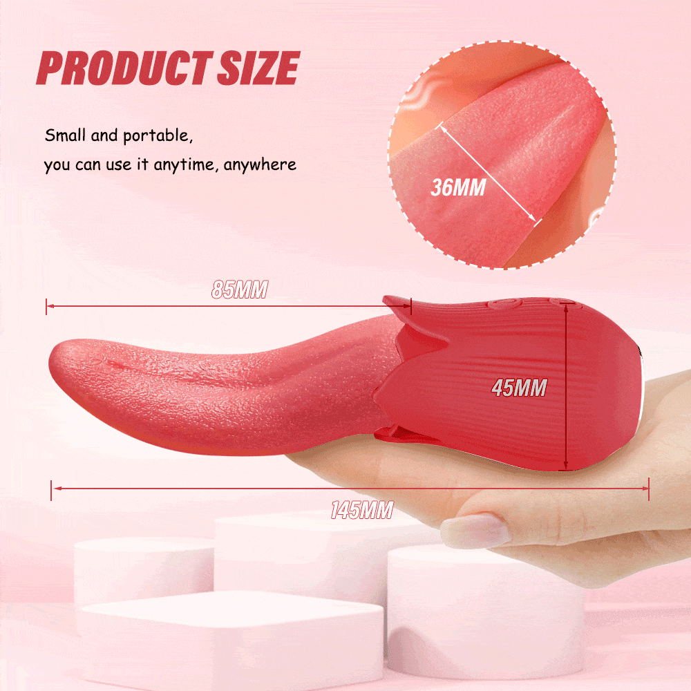 intimilife - Upgraded Rose - 20 Frequency Tongue Licking Vibrator-IntimiLife