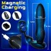 Starship Prostate Massager Vibrating Inflating Expanding Anal Toy with Dual Rings-IntimiLife